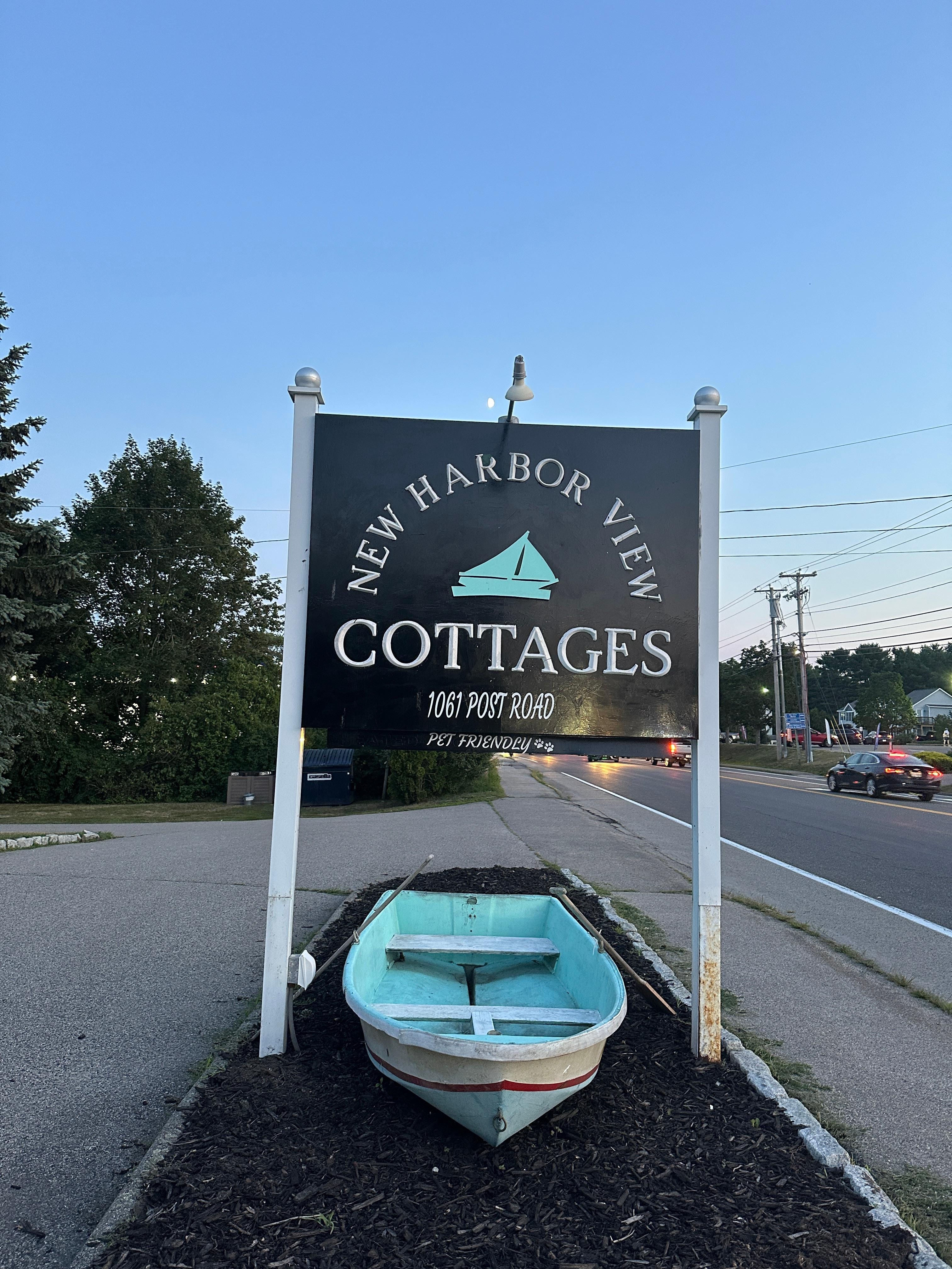 Moonrise behind the sign, located right on Rt One with easy walk to convenience store, mini golf, donuts and food trucks