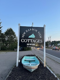 Moonrise behind the sign, located right on Rt One with easy walk to convenience store, mini golf, donuts and food trucks