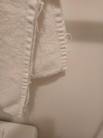 Old ratty frayed towels that were stained