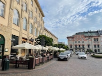 Located on the square