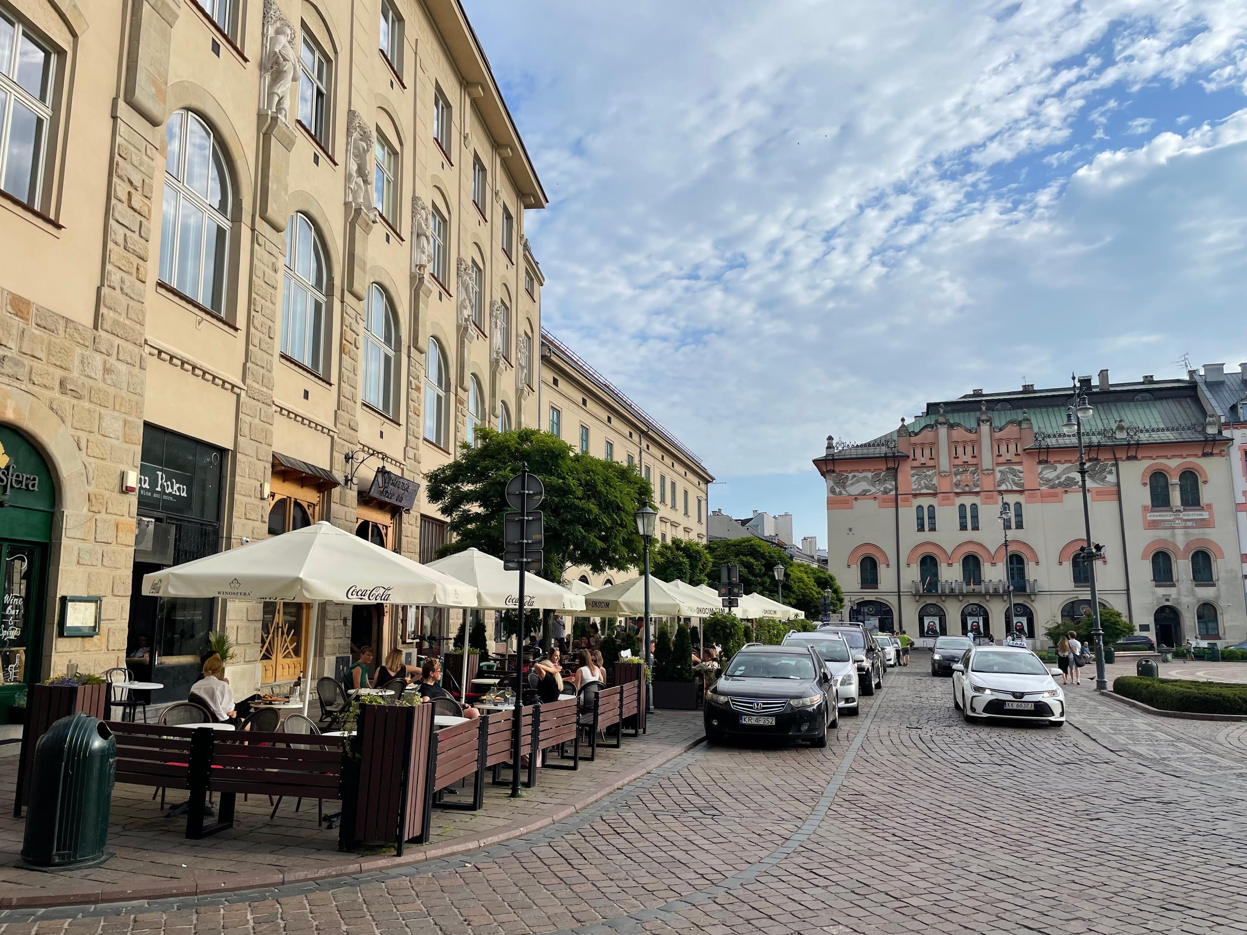 Located on the square 