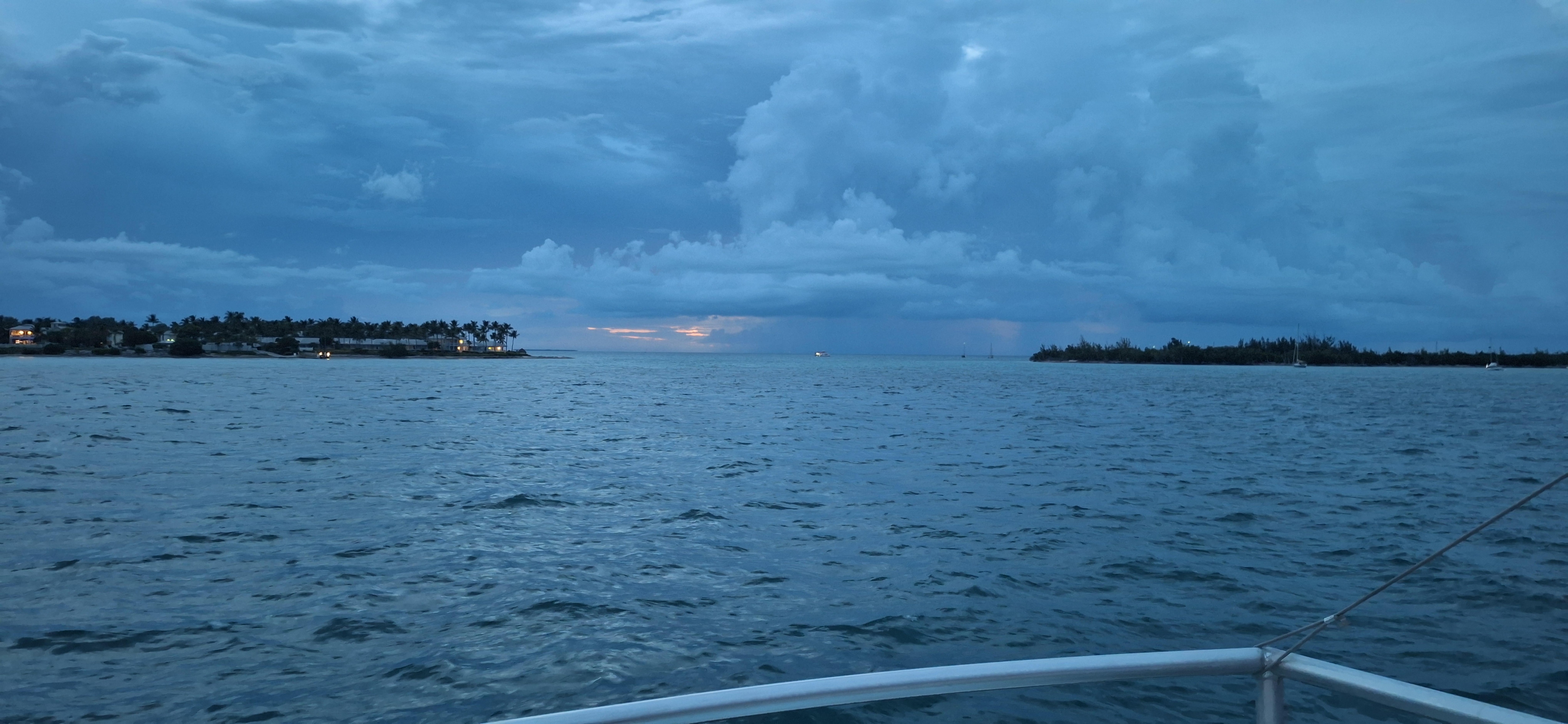 view from a snorkling sunset cruise