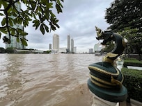 A view from the boat dock towards Icon Siam Mall