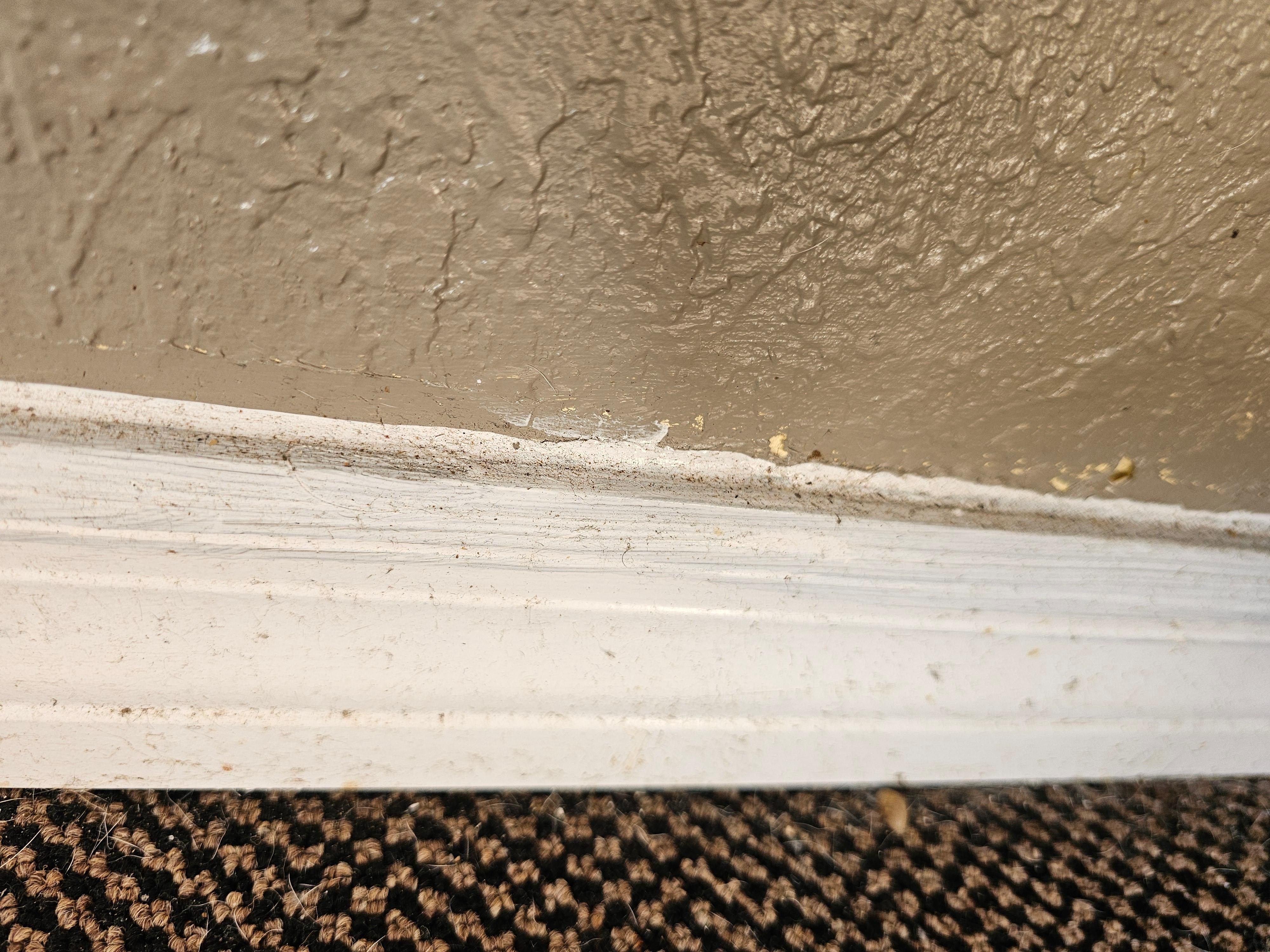 All the baseboards were caked in filth