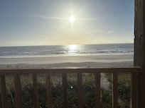Sunrise from the deck overlooking the beach