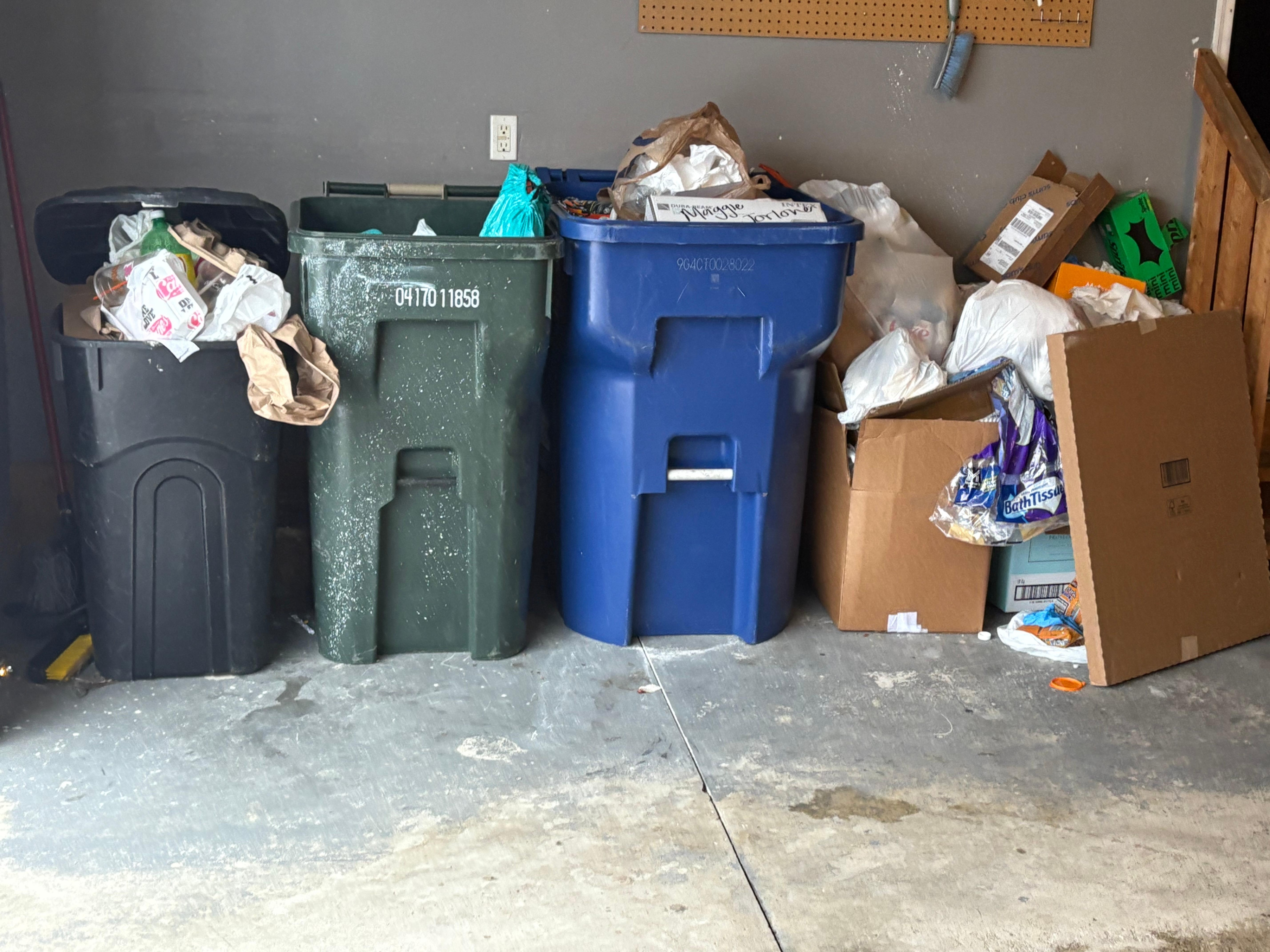 Smelly trash that greeted us upon arrival