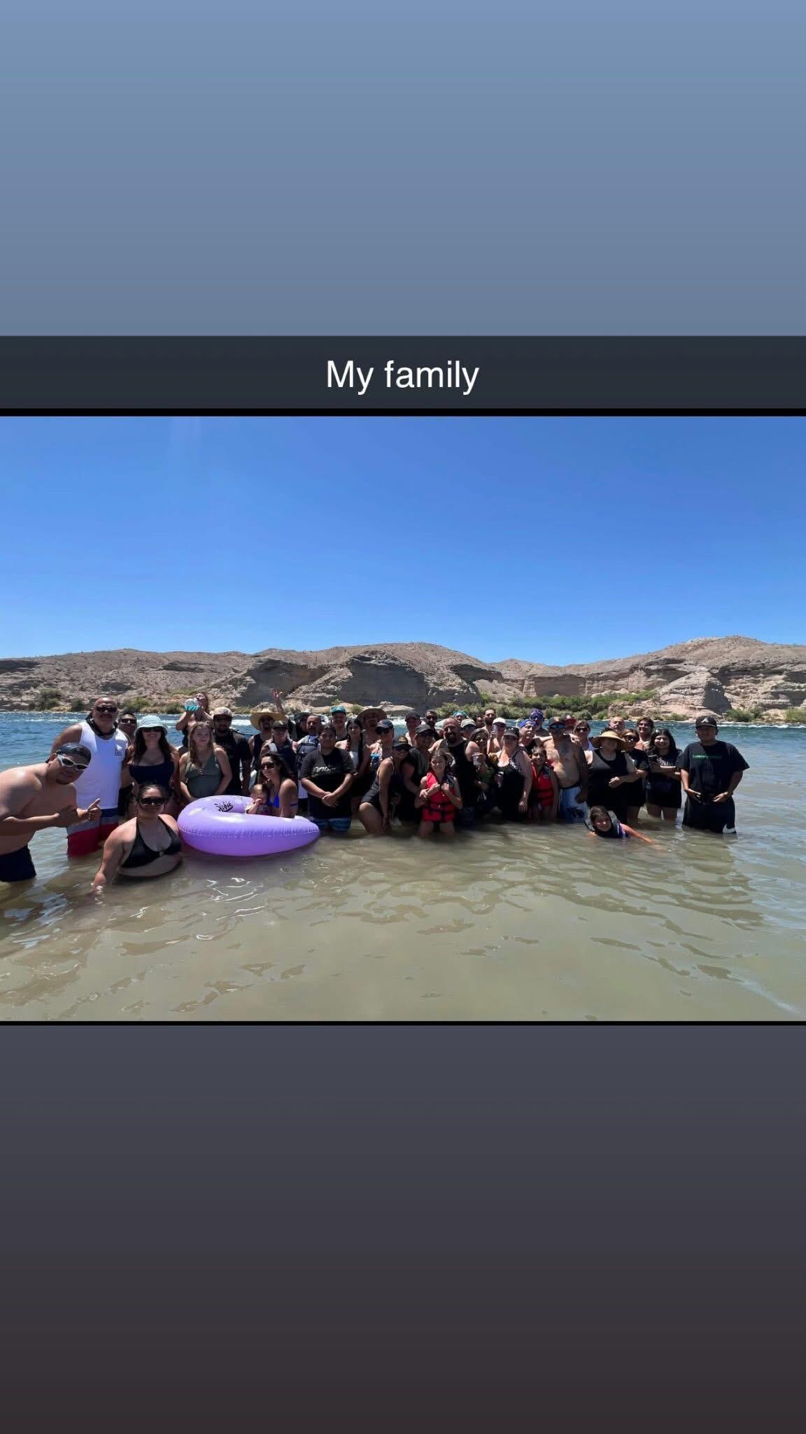 Hanging out with family at the River