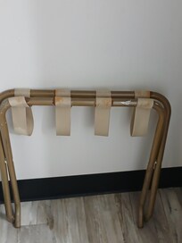 Dirty and rust on luggage holder.