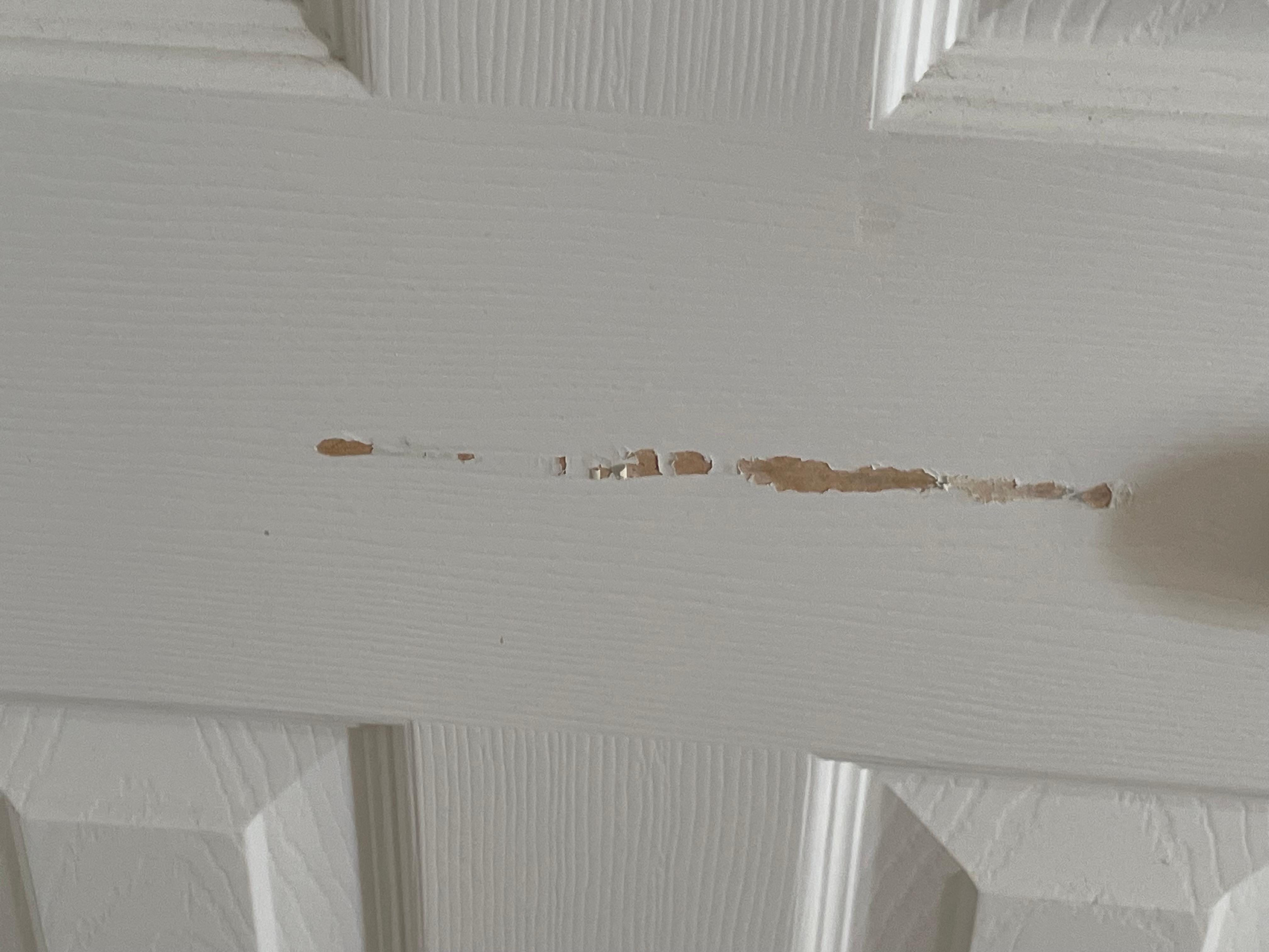 Paint was scratched everywhere