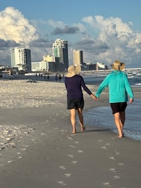 Nice walk on the beach.