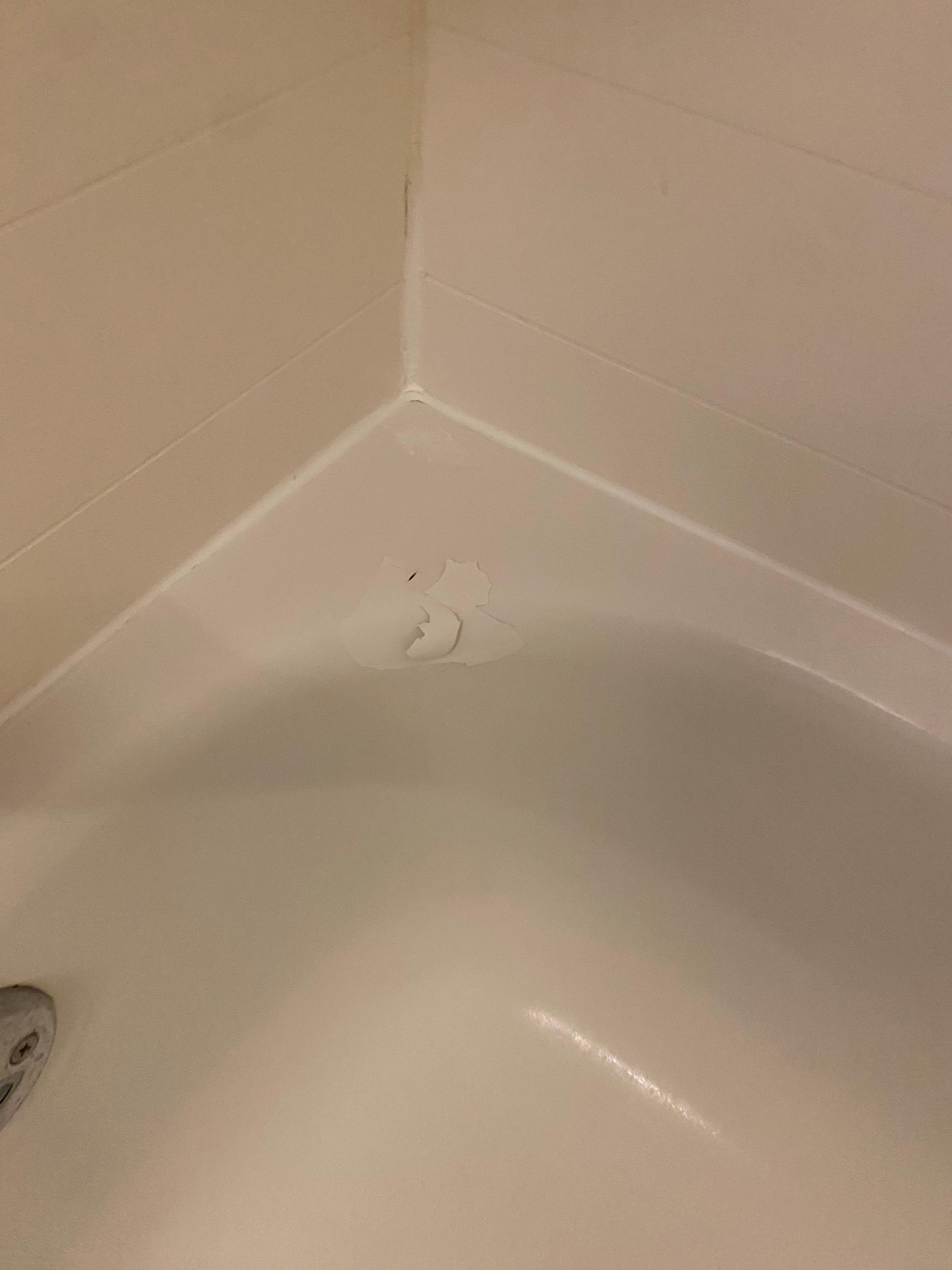 Tub in disrepair. 