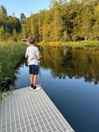 Fishing off the dock