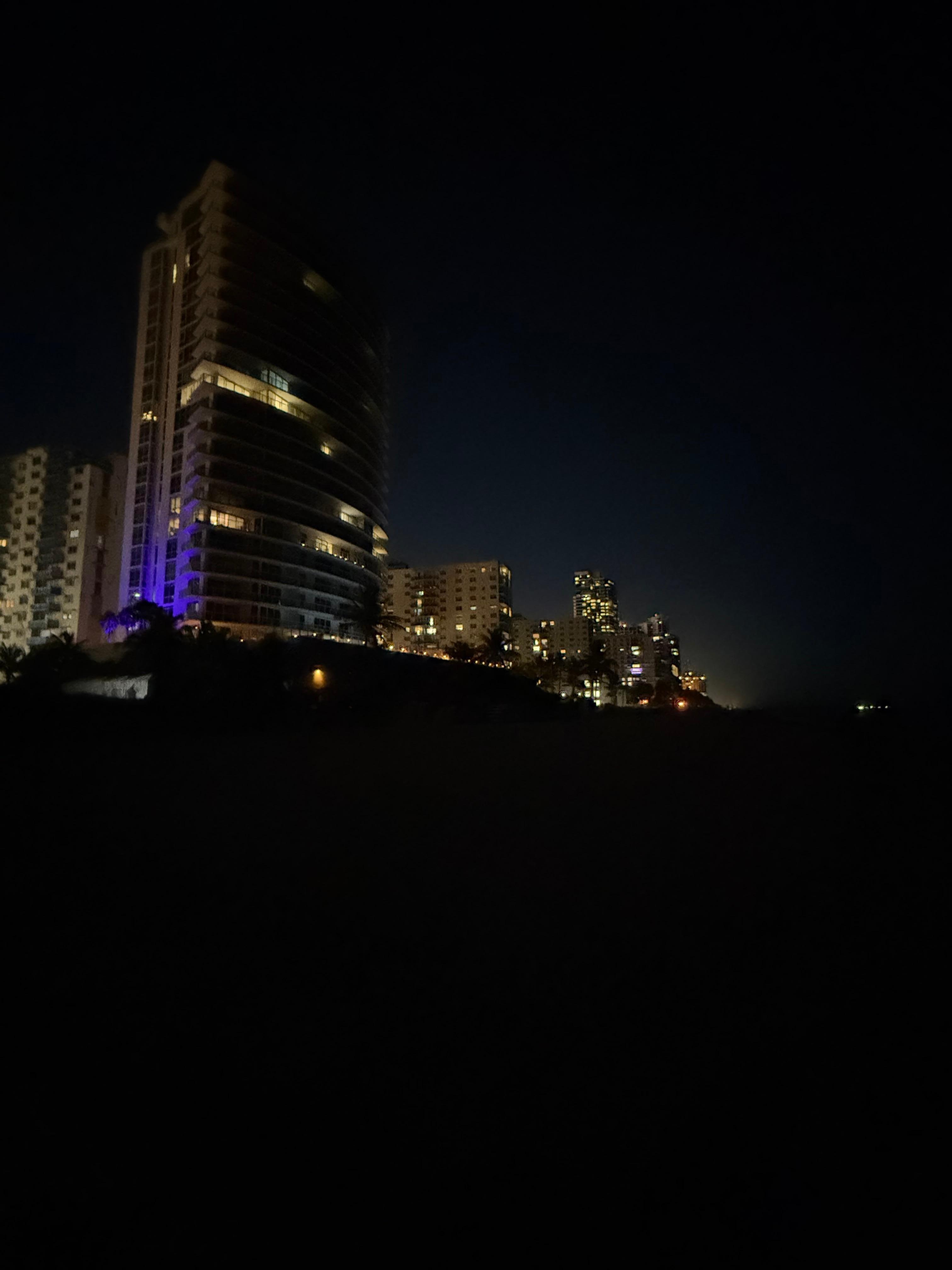 Night time on beach 