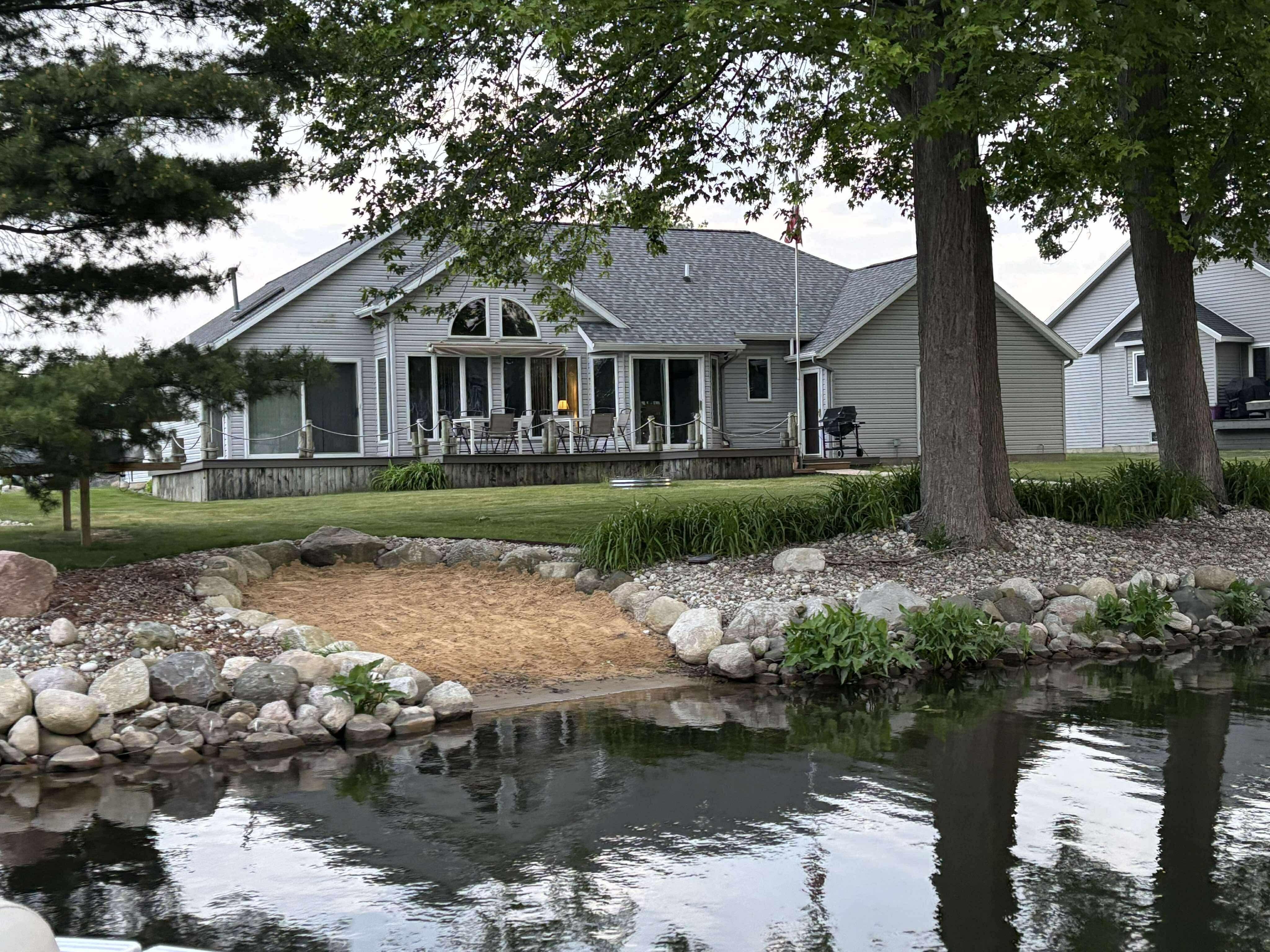 View of home from the channel. 