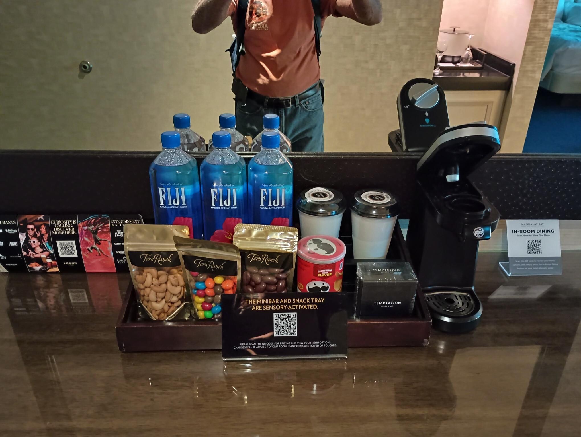 Beware of 'look but don't touch' in the small print on the placard in front of the stand