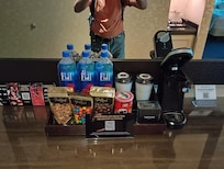 Beware of 'look but don't touch' in the small print on the placard in front of the stand