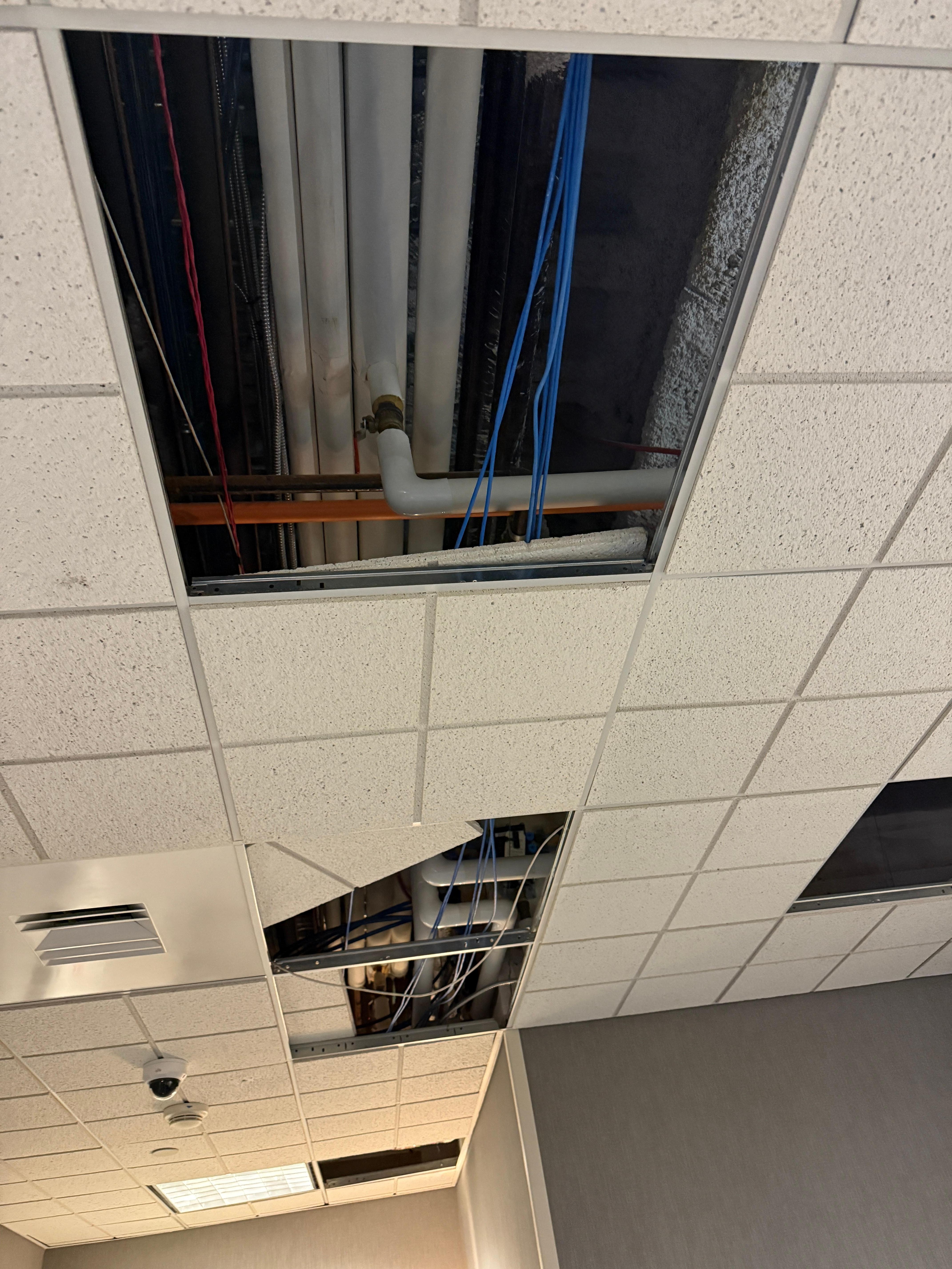 Tiles missing on all floors