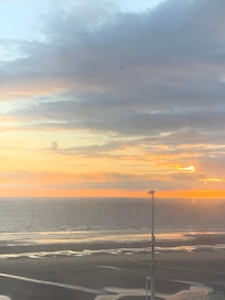 Beautiful sunset from window
