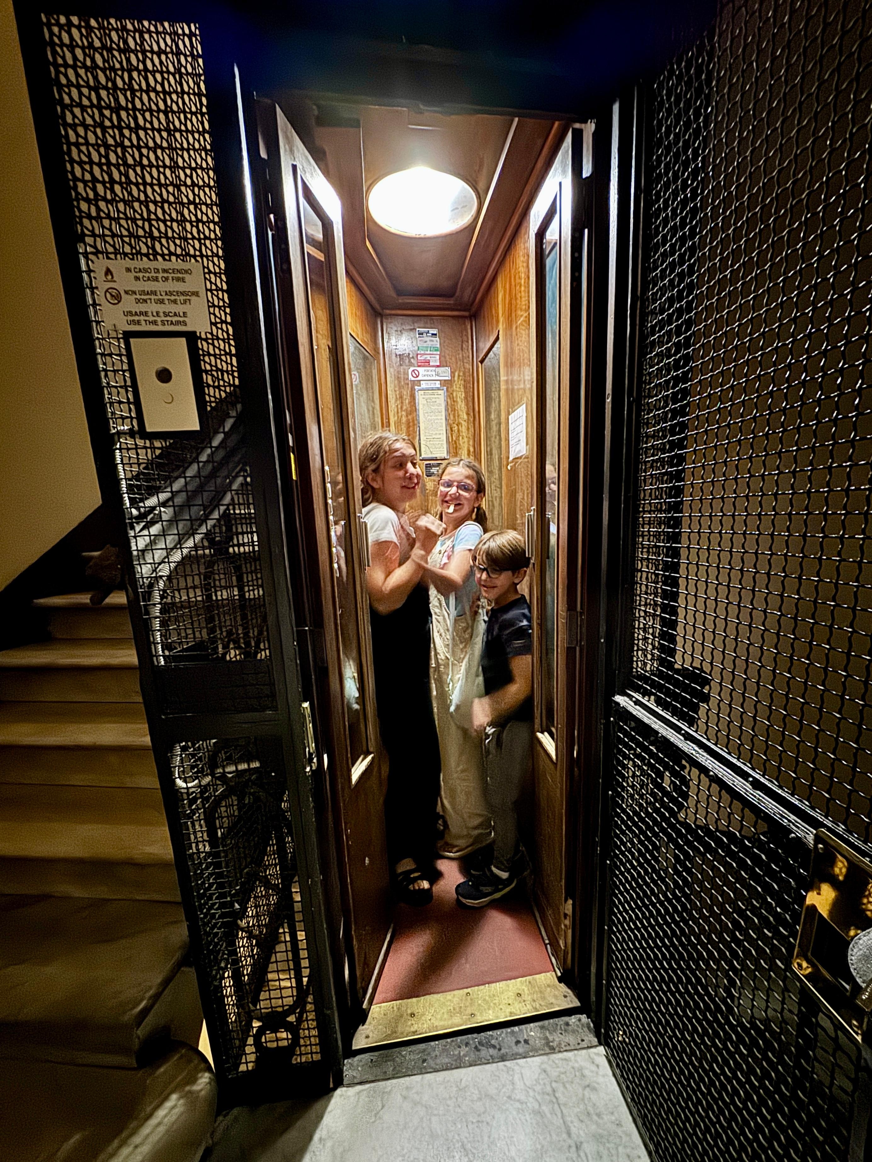 Elevator and staircase