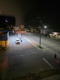 Outside hotel window.