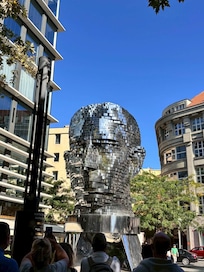 Kafka statue within 2 min.