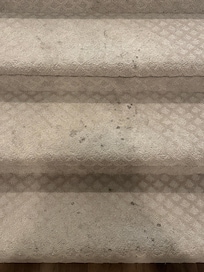 Filthy and stained carpet