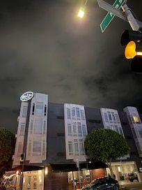 View of hotel from across the street.