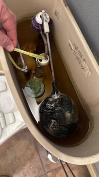 Broken flapper valve so can’t flush the toilet