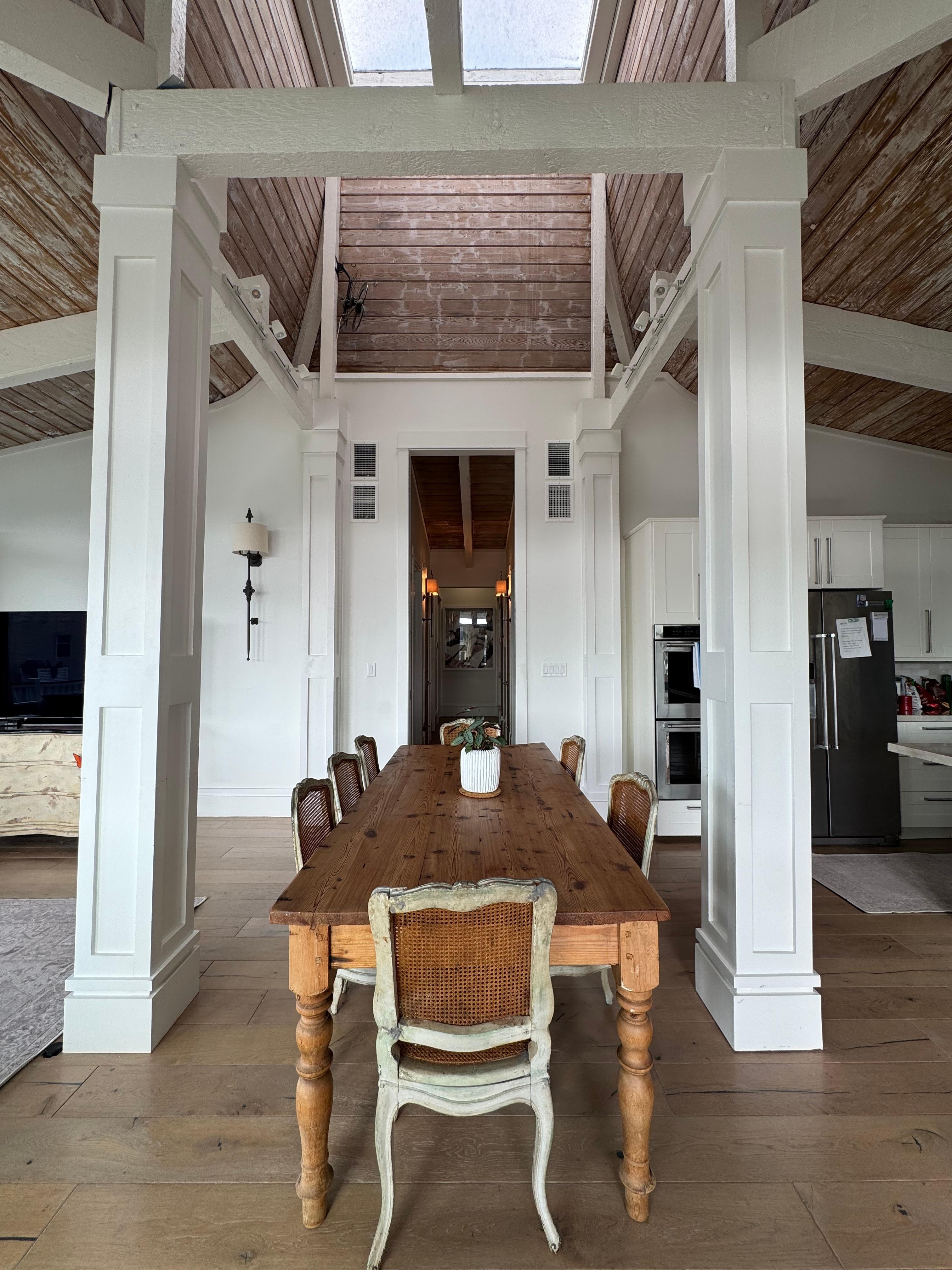 Dining area and view of hallway