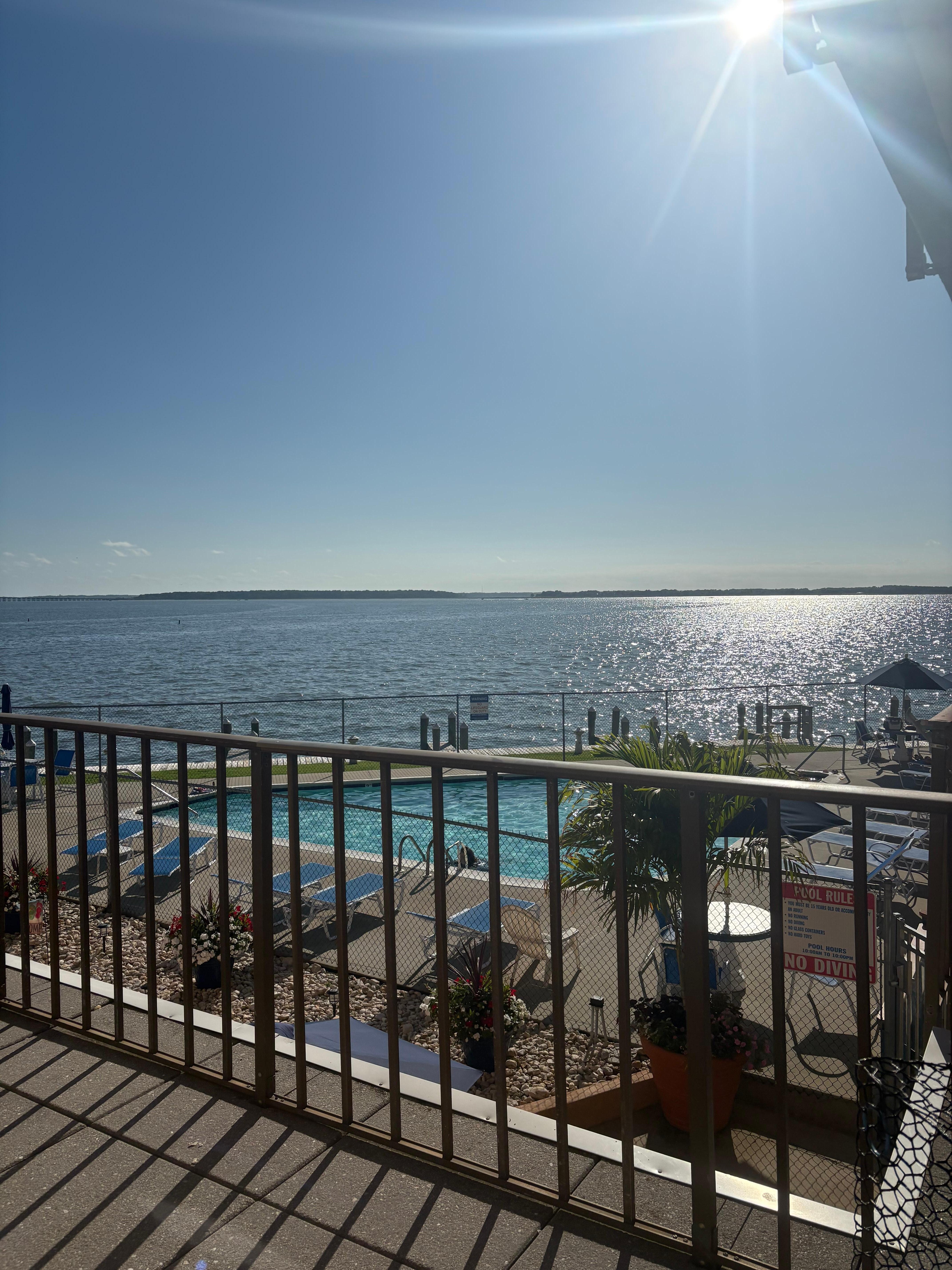 View from the balcony. 