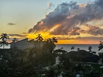Sunset view from the lanai