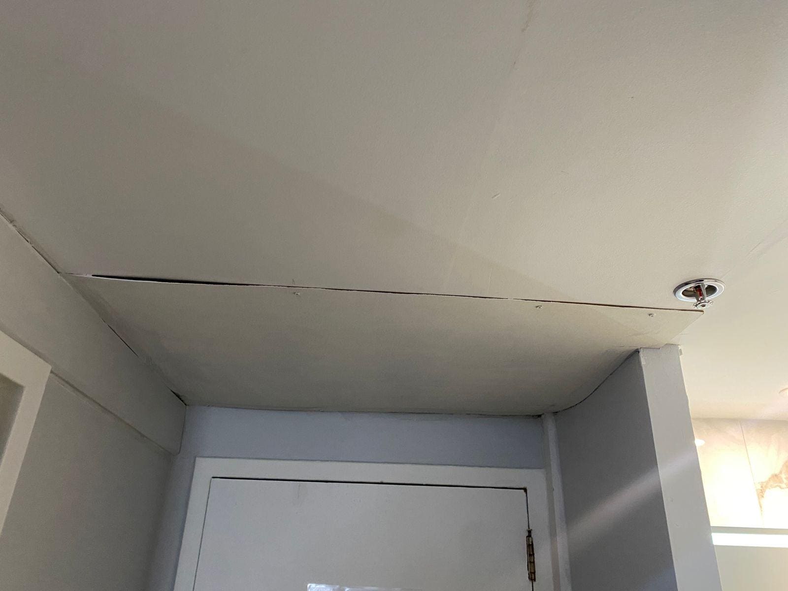 ceiling inside the room. 