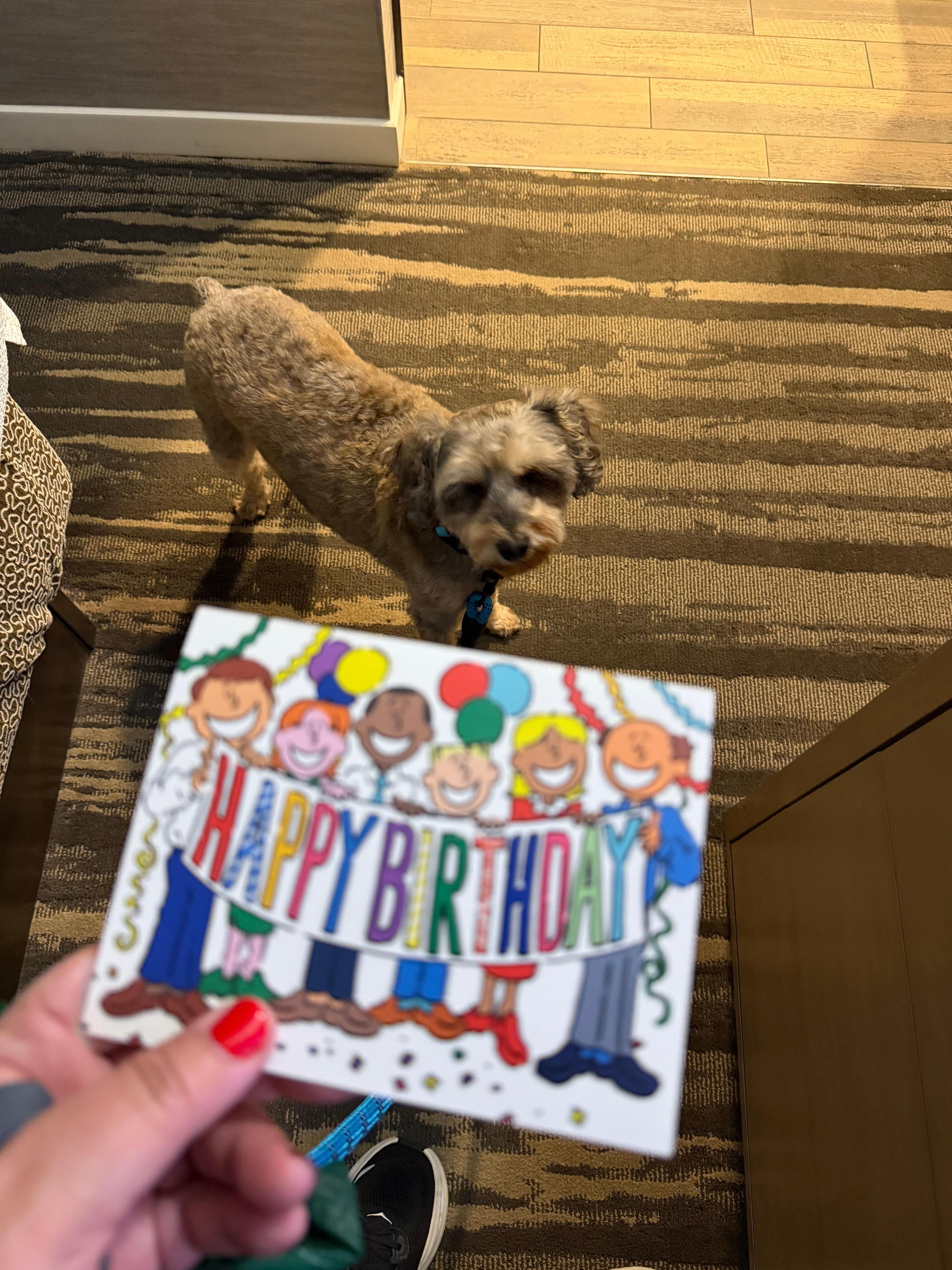 They left me a lovely birthday card and voucher for free breakfast!