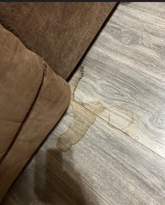 Dried spill on the floor