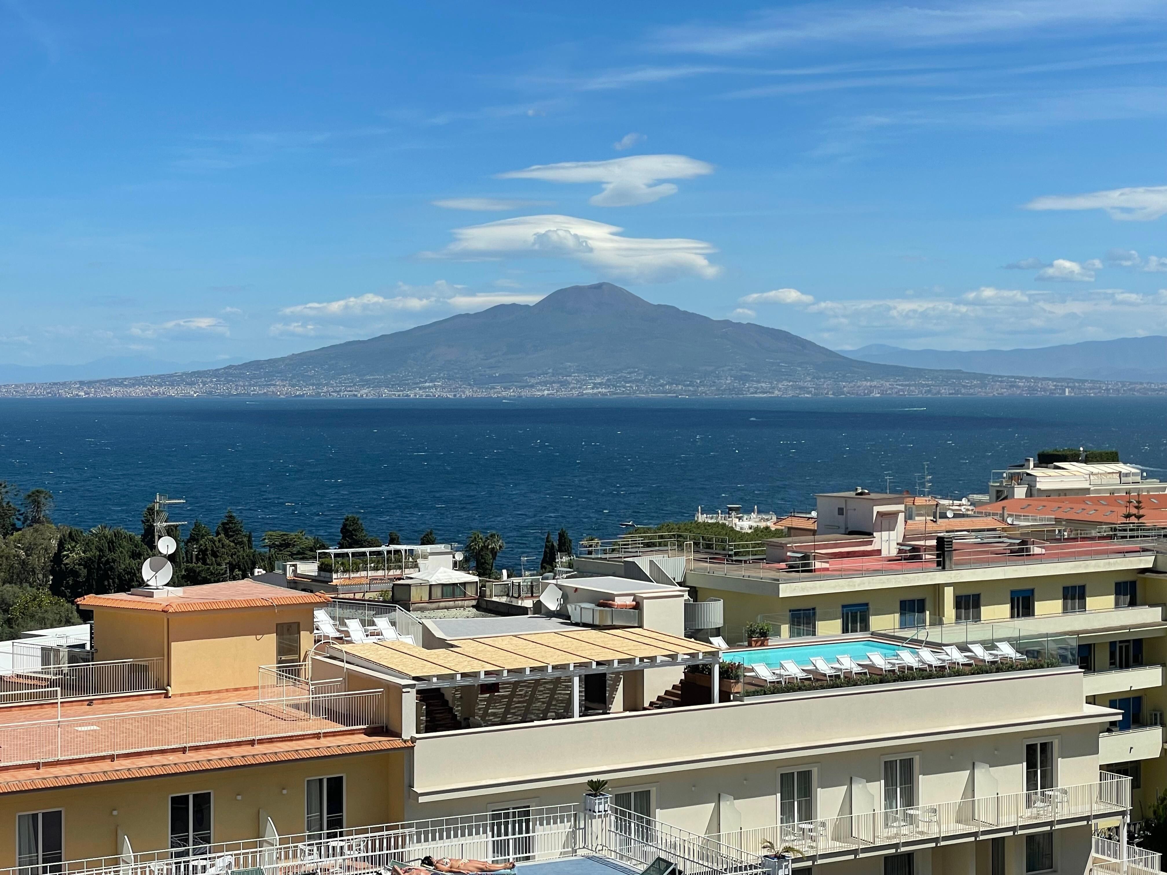 Mount Vesuvius from the rooftop!