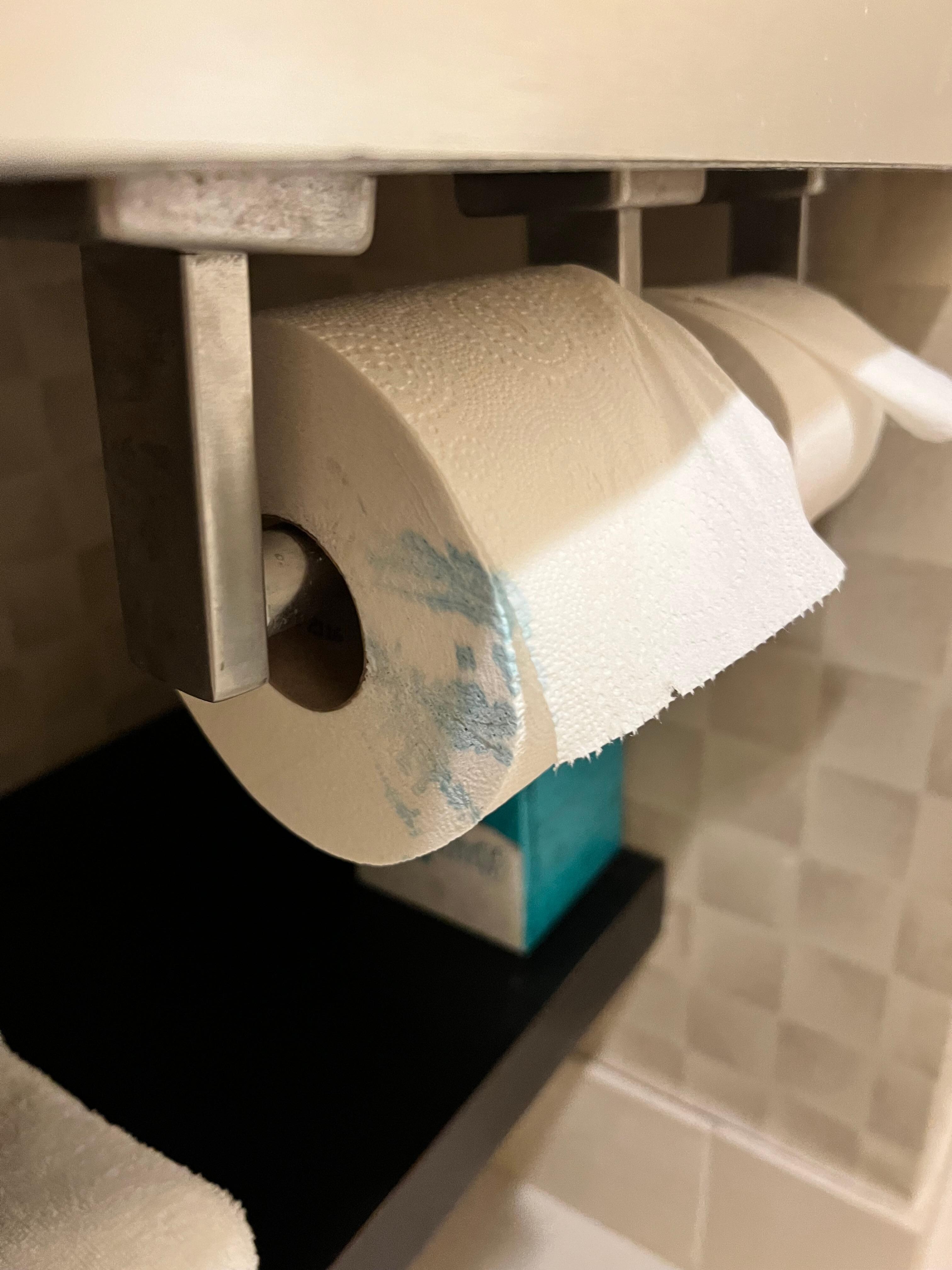 Dirty toilet paper