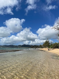 Beach next to the property