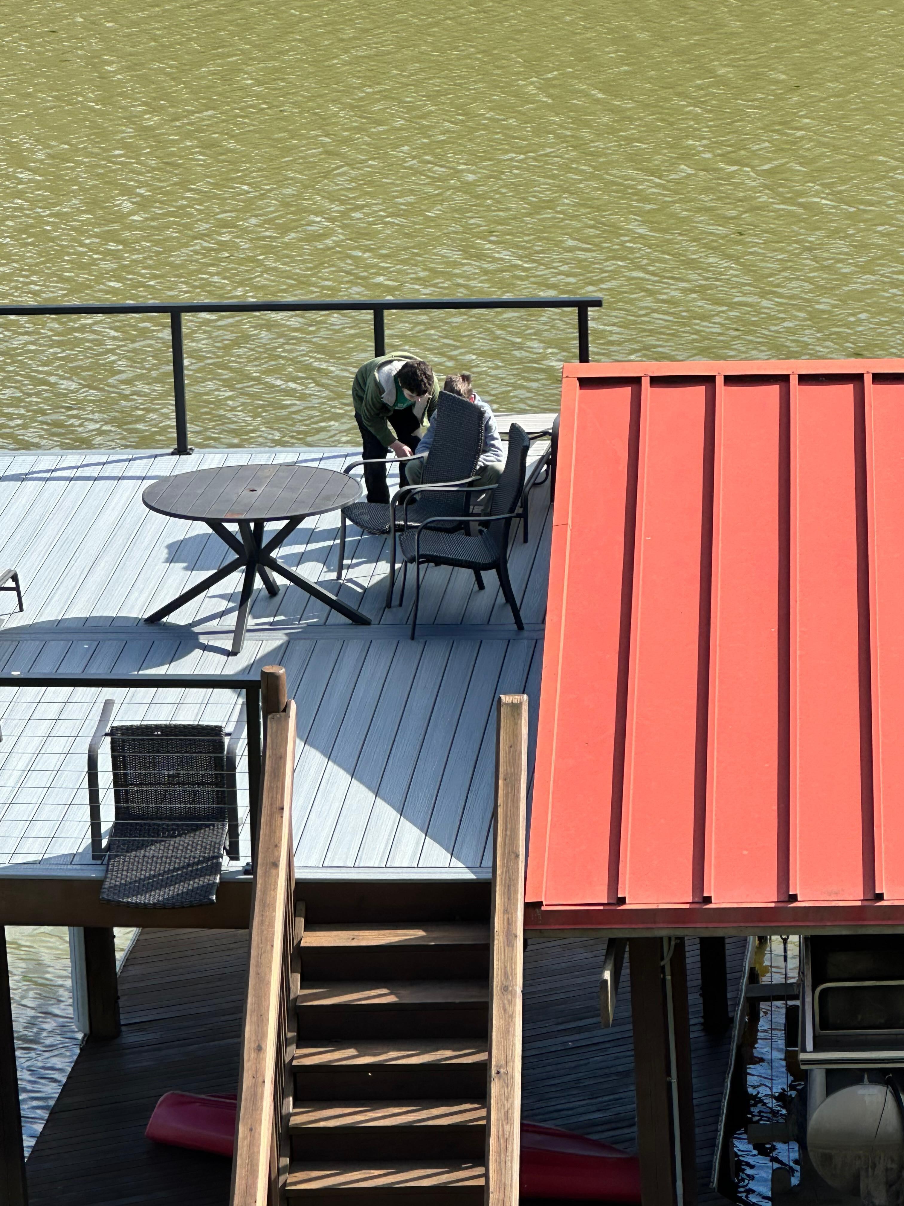 Playing down by the lake.