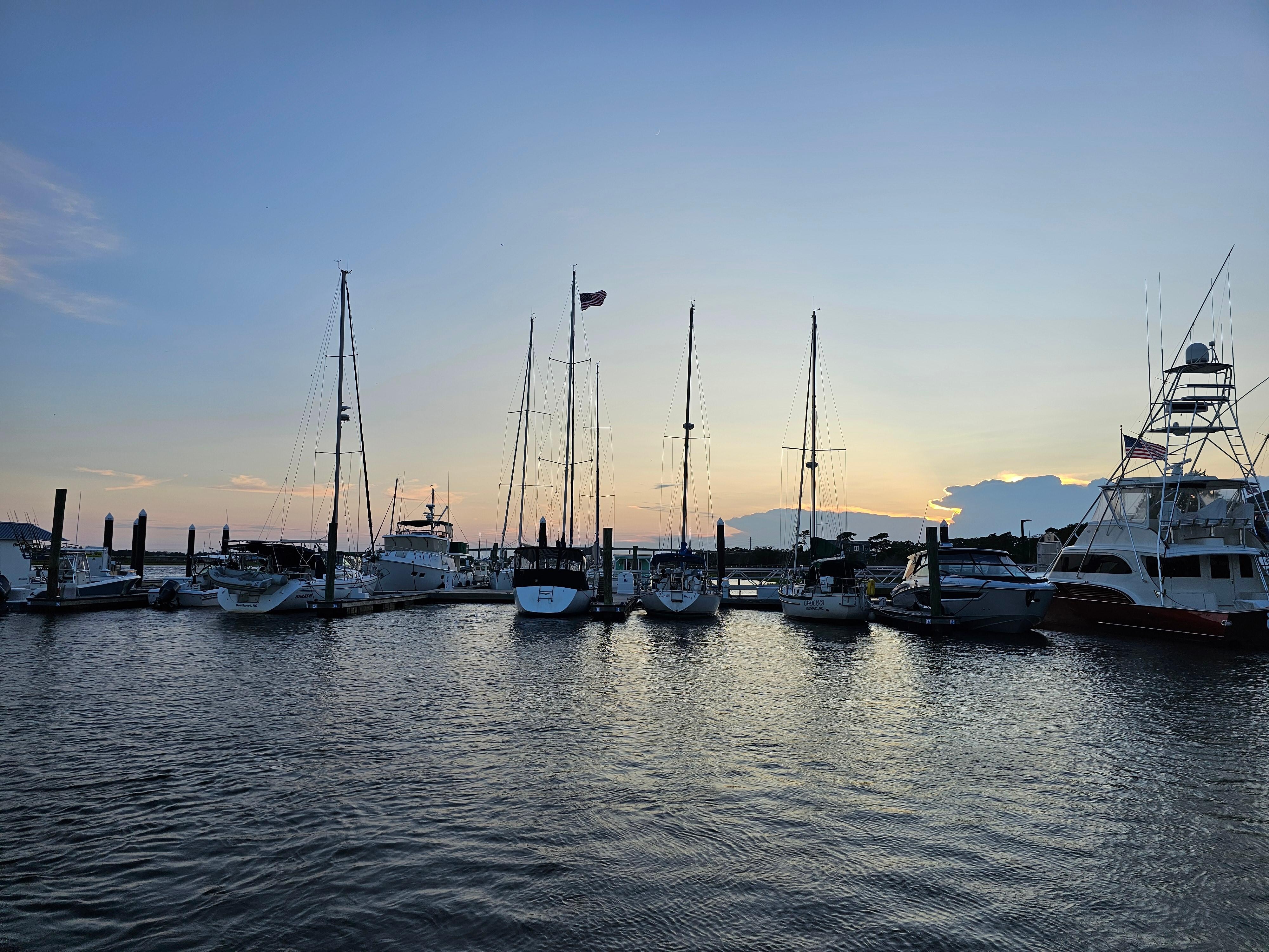 Sunset view from the marina.