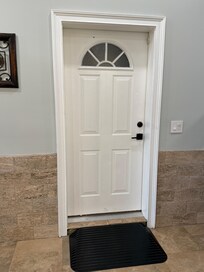 Door in master bath to additional “unknown” tenant