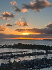 Sunset view from balcony