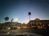 Sunrise over the hotel.