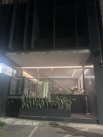 Main entrance. Always someone available in the lobby.
