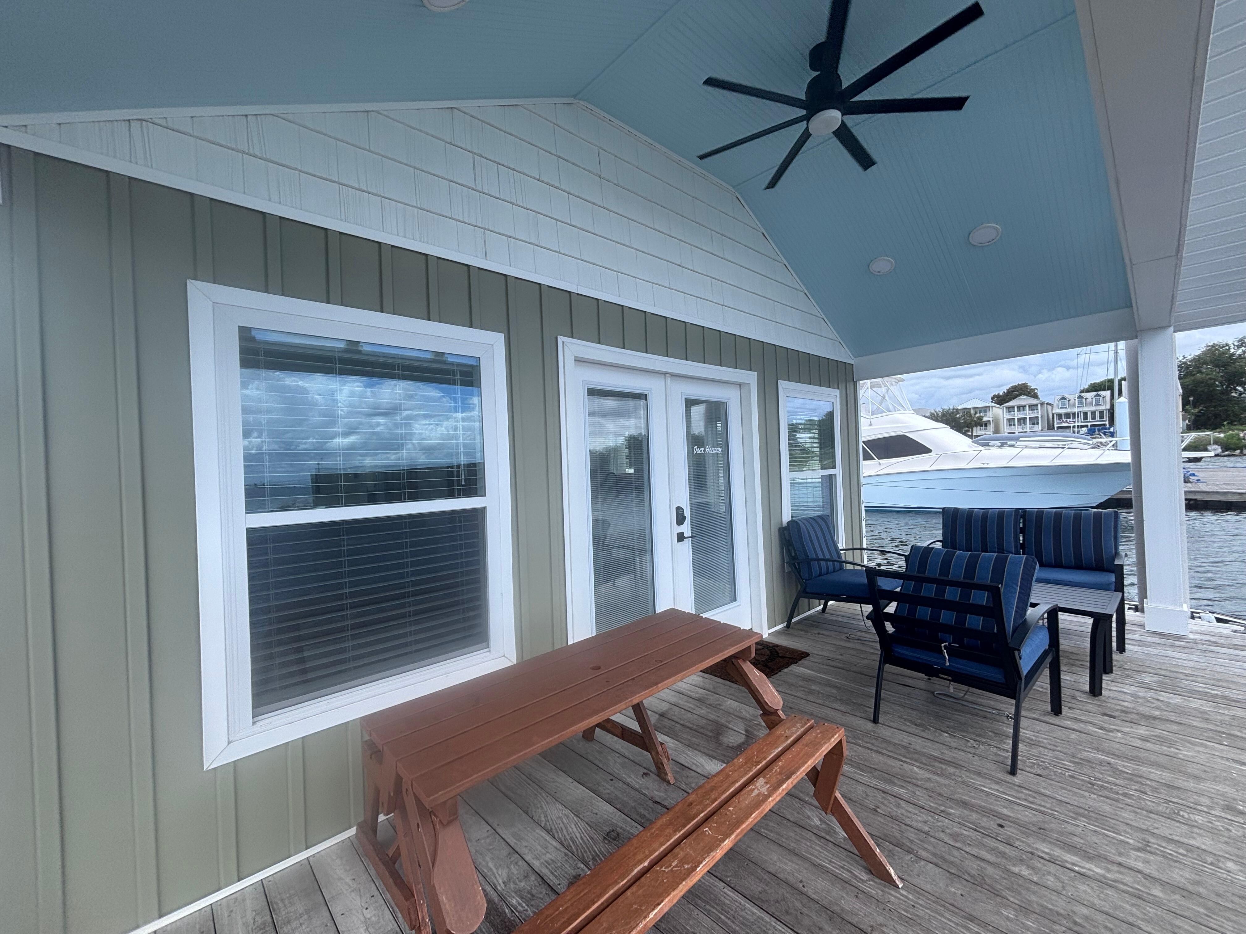 Nice furnishings on deck and throughout



