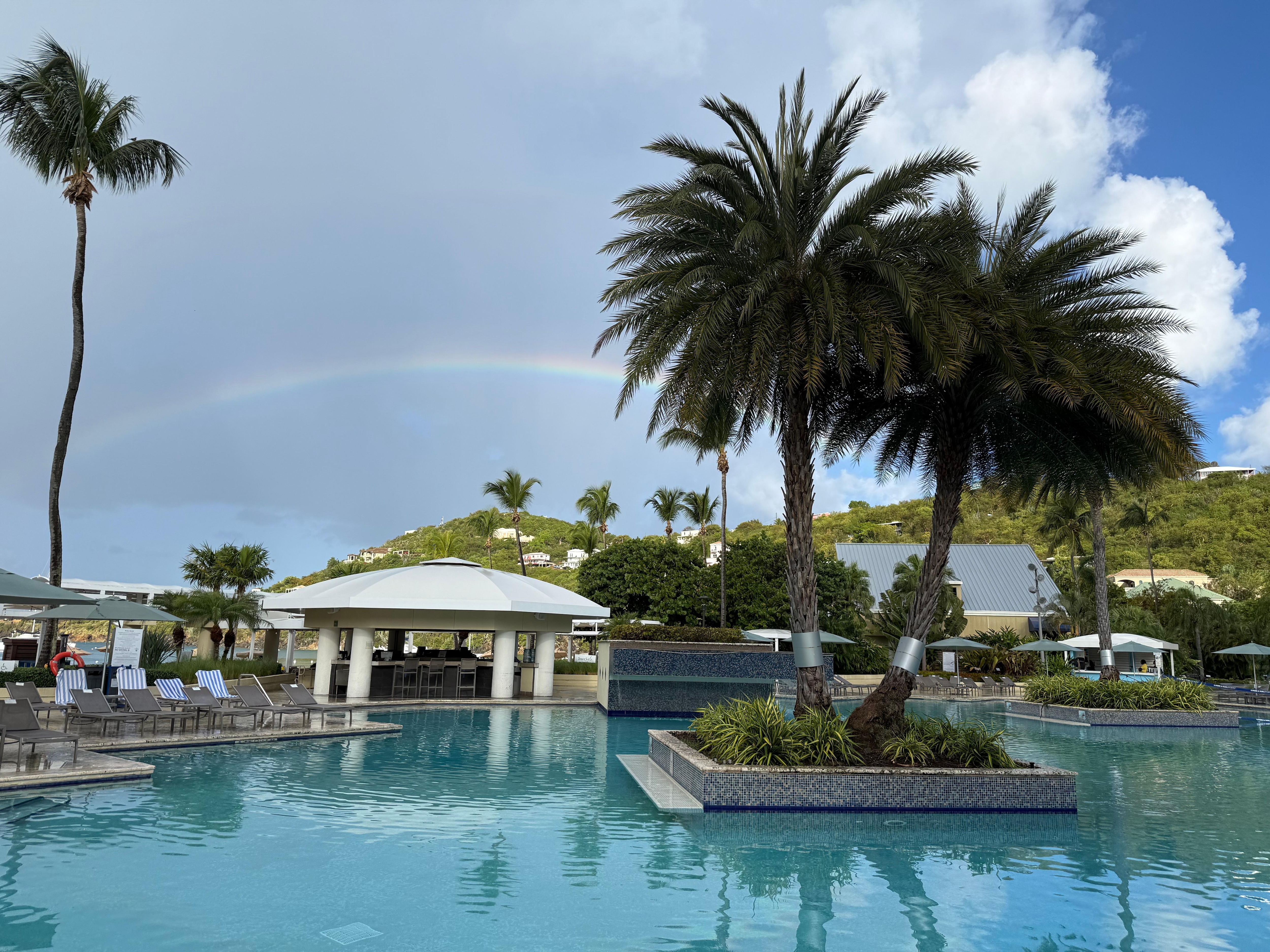 huge pool with plenty of seating
