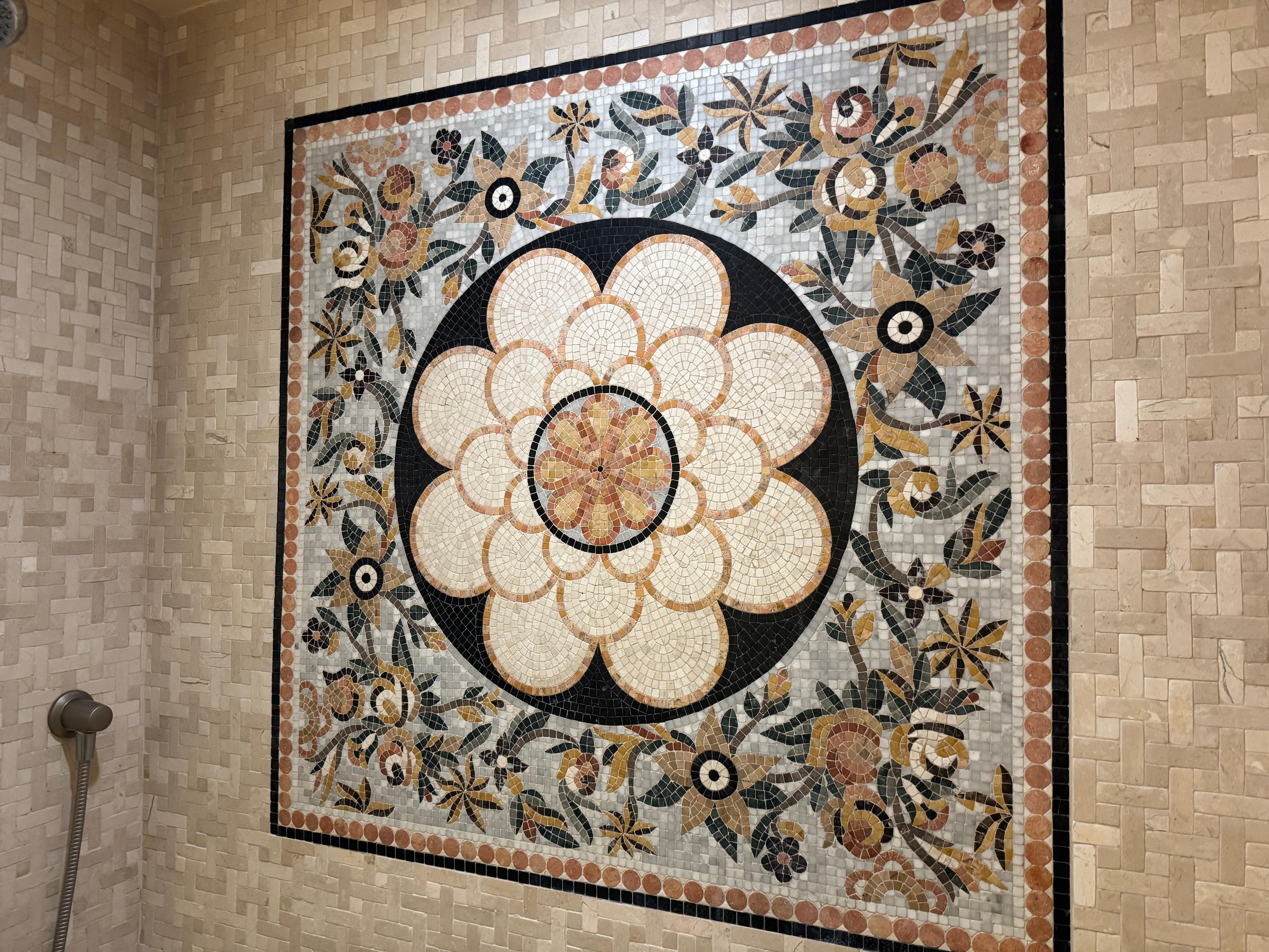 Beautiful mosaic in master bathroom