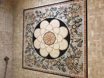 Beautiful mosaic in master bathroom