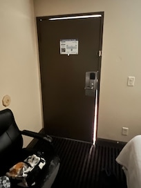 Door looked like it had been previously been kicked in