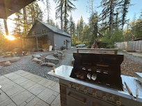 Great back yard BBQ and set up