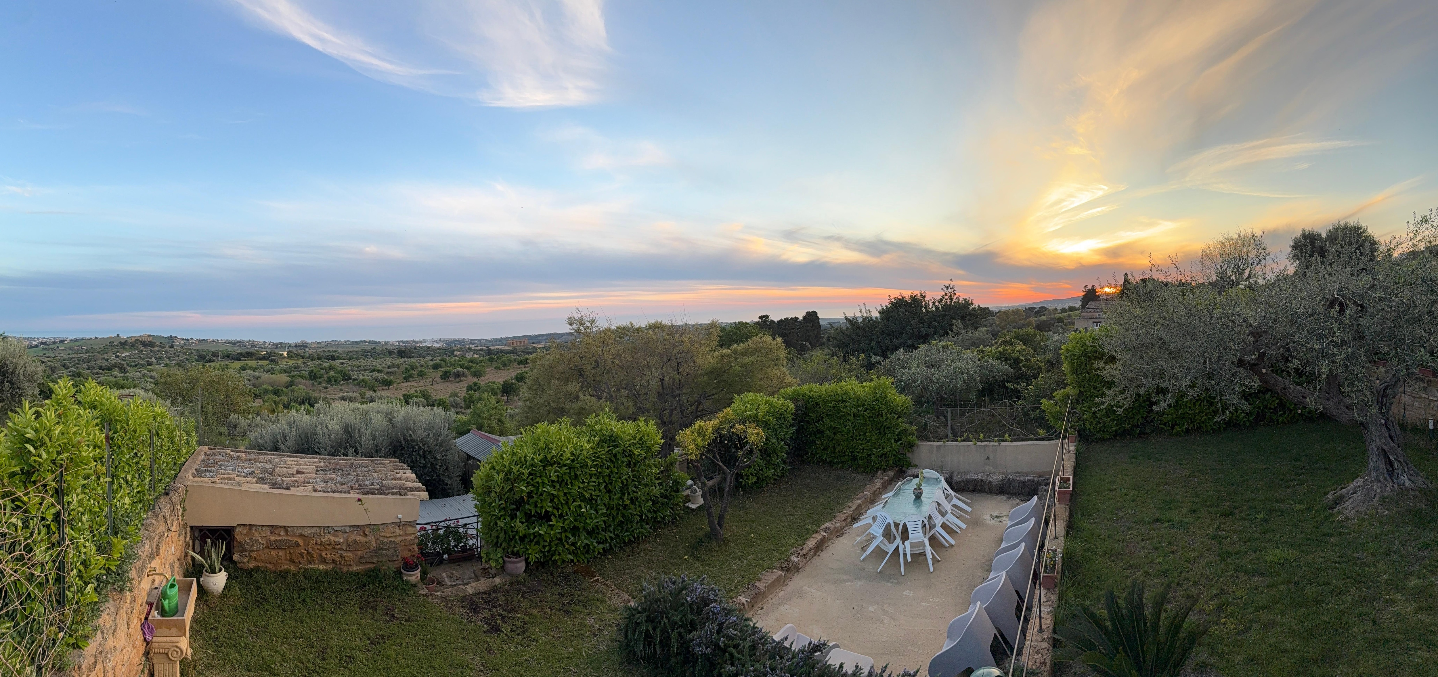 Pano of the view from the garden. 